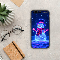 Thumbnail for Christmas Neon Snowman - Huawei P10 θήκη