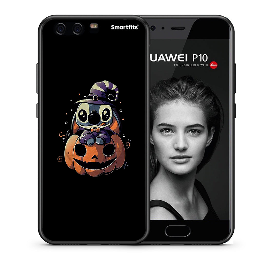 Θήκη Huawei P10 Lite Halloween Stitch από τη Smartfits με σχέδιο στο πίσω μέρος και μαύρο περίβλημα | Huawei P10 Lite Halloween Stitch case with colorful back and black bezels