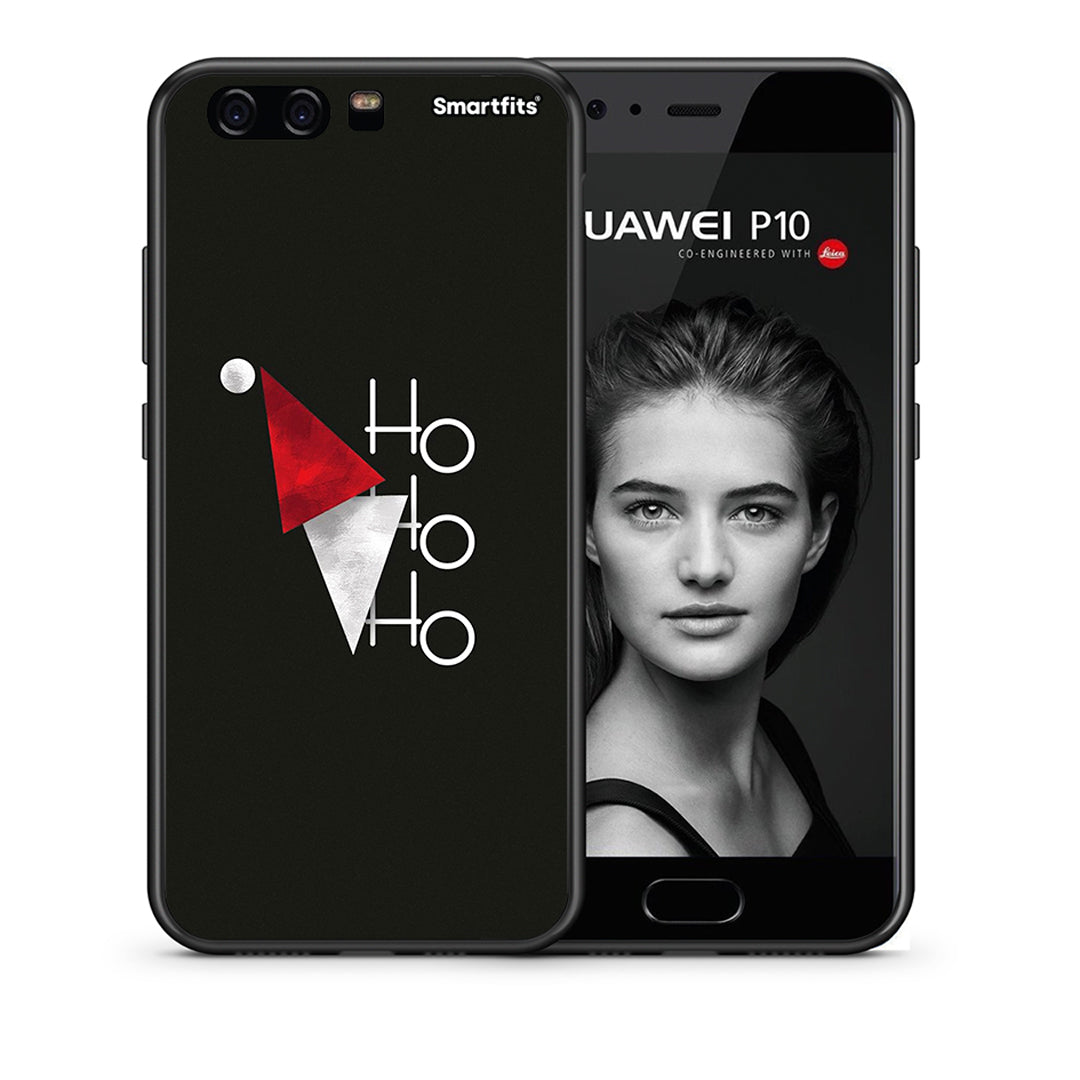 Θήκη Huawei P10 Minimal Christmas από τη Smartfits με σχέδιο στο πίσω μέρος και μαύρο περίβλημα | Huawei P10 Minimal Christmas case with colorful back and black bezels