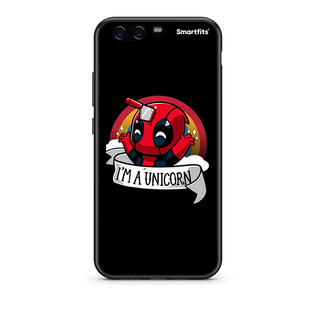 huawei p10 Unicorn Deadpool θήκη από τη Smartfits με σχέδιο στο πίσω μέρος και μαύρο περίβλημα | Smartphone case with colorful back and black bezels by Smartfits