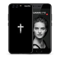 Thumbnail for Θήκη Huawei P10 White Cross από τη Smartfits με σχέδιο στο πίσω μέρος και μαύρο περίβλημα | Huawei P10 White Cross case with colorful back and black bezels