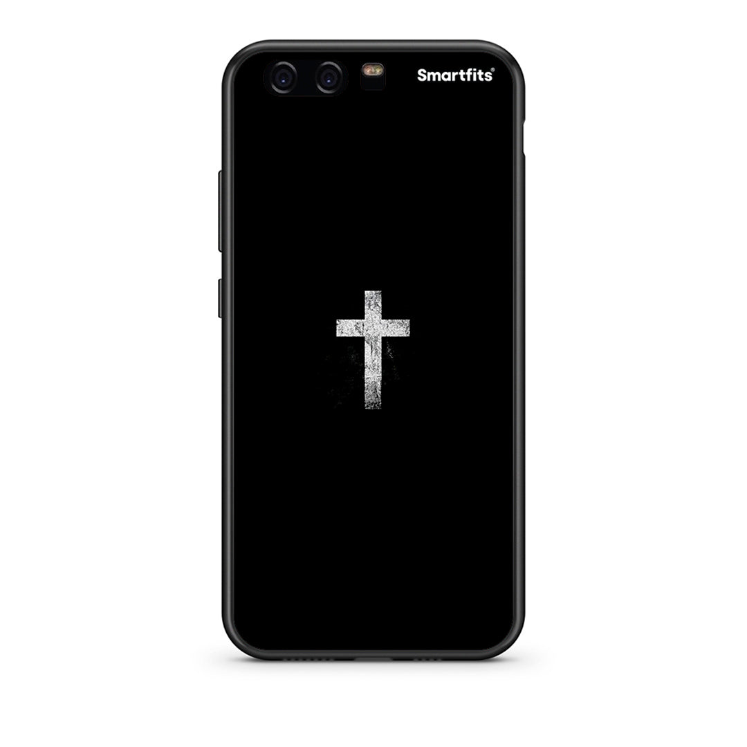 huawei p10 White Cross θήκη από τη Smartfits με σχέδιο στο πίσω μέρος και μαύρο περίβλημα | Smartphone case with colorful back and black bezels by Smartfits