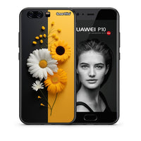 Thumbnail for Θήκη Huawei P10 Yellow Daisies από τη Smartfits με σχέδιο στο πίσω μέρος και μαύρο περίβλημα | Huawei P10 Yellow Daisies case with colorful back and black bezels
