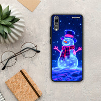 Thumbnail for Christmas Neon Snowman - Huawei P20 θήκη