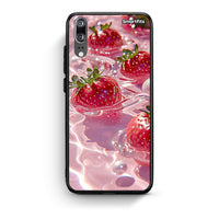 Thumbnail for Huawei P20 Juicy Strawberries θήκη από τη Smartfits με σχέδιο στο πίσω μέρος και μαύρο περίβλημα | Smartphone case with colorful back and black bezels by Smartfits