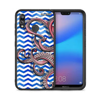 Thumbnail for Θήκη Huawei P20 Lite Chevron Devilfish από τη Smartfits με σχέδιο στο πίσω μέρος και μαύρο περίβλημα | Huawei P20 Lite Chevron Devilfish case with colorful back and black bezels