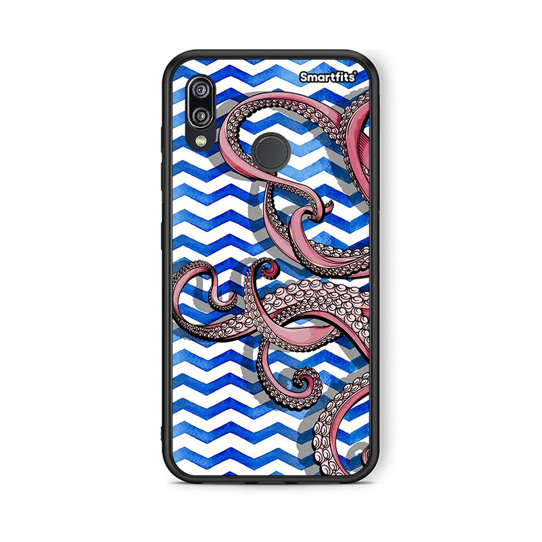 Huawei P20 Lite Chevron Devilfish θήκη από τη Smartfits με σχέδιο στο πίσω μέρος και μαύρο περίβλημα | Smartphone case with colorful back and black bezels by Smartfits