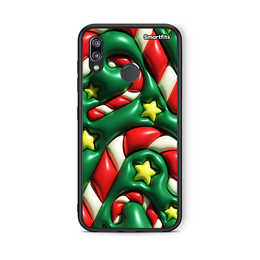 Huawei P20 Lite Christmas Bubbles θήκη από τη Smartfits με σχέδιο στο πίσω μέρος και μαύρο περίβλημα | Smartphone case with colorful back and black bezels by Smartfits