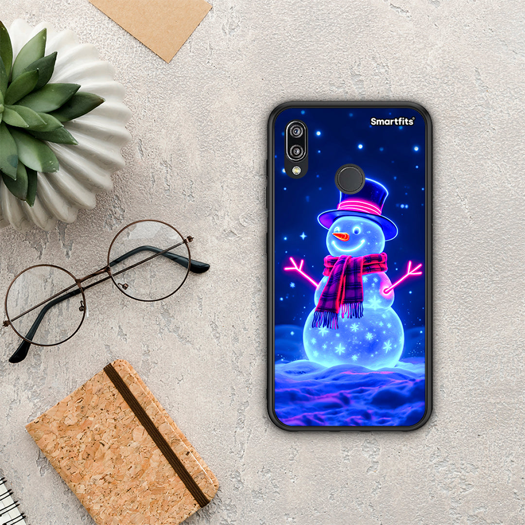 Christmas Neon Snowman - Huawei P20 Lite θήκη