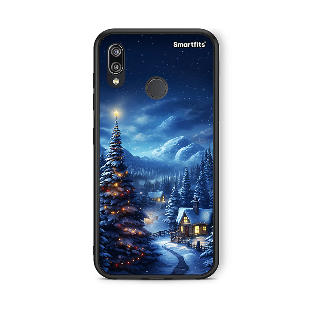 Huawei P20 Lite Christmas Scenery θήκη από τη Smartfits με σχέδιο στο πίσω μέρος και μαύρο περίβλημα | Smartphone case with colorful back and black bezels by Smartfits