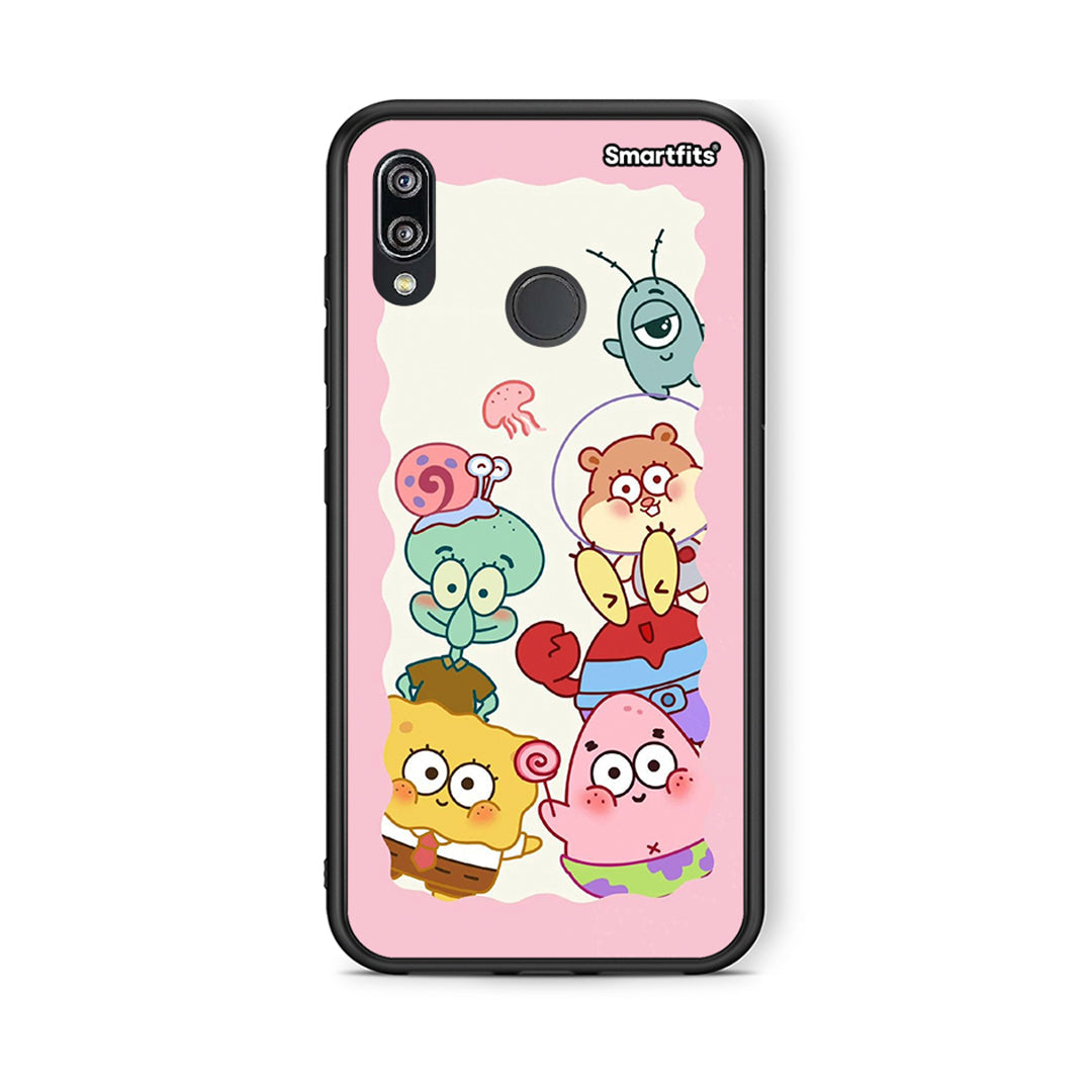 Huawei P20 Lite Cute Companion θήκη από τη Smartfits με σχέδιο στο πίσω μέρος και μαύρο περίβλημα | Smartphone case with colorful back and black bezels by Smartfits