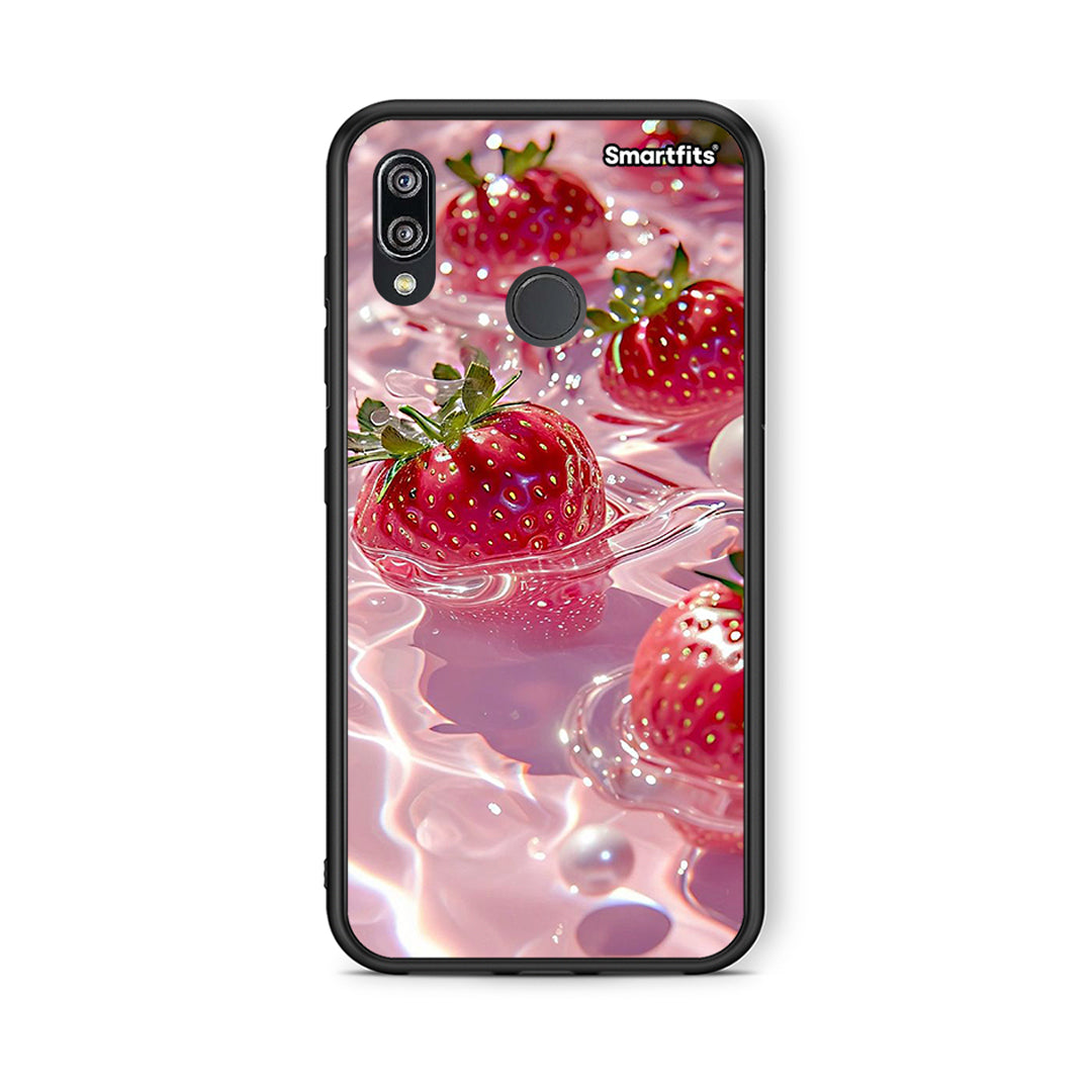 Huawei P20 Lite Juicy Strawberries θήκη από τη Smartfits με σχέδιο στο πίσω μέρος και μαύρο περίβλημα | Smartphone case with colorful back and black bezels by Smartfits