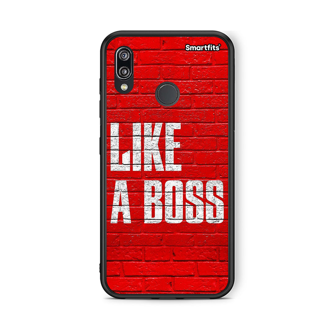 Huawei P20 Lite Like A Boss θήκη από τη Smartfits με σχέδιο στο πίσω μέρος και μαύρο περίβλημα | Smartphone case with colorful back and black bezels by Smartfits