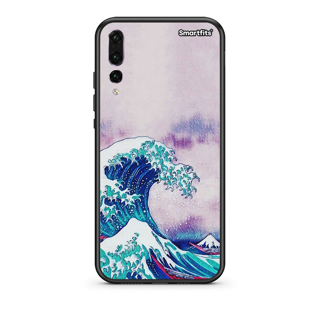 huawei p20 pro Blue Waves θήκη από τη Smartfits με σχέδιο στο πίσω μέρος και μαύρο περίβλημα | Smartphone case with colorful back and black bezels by Smartfits