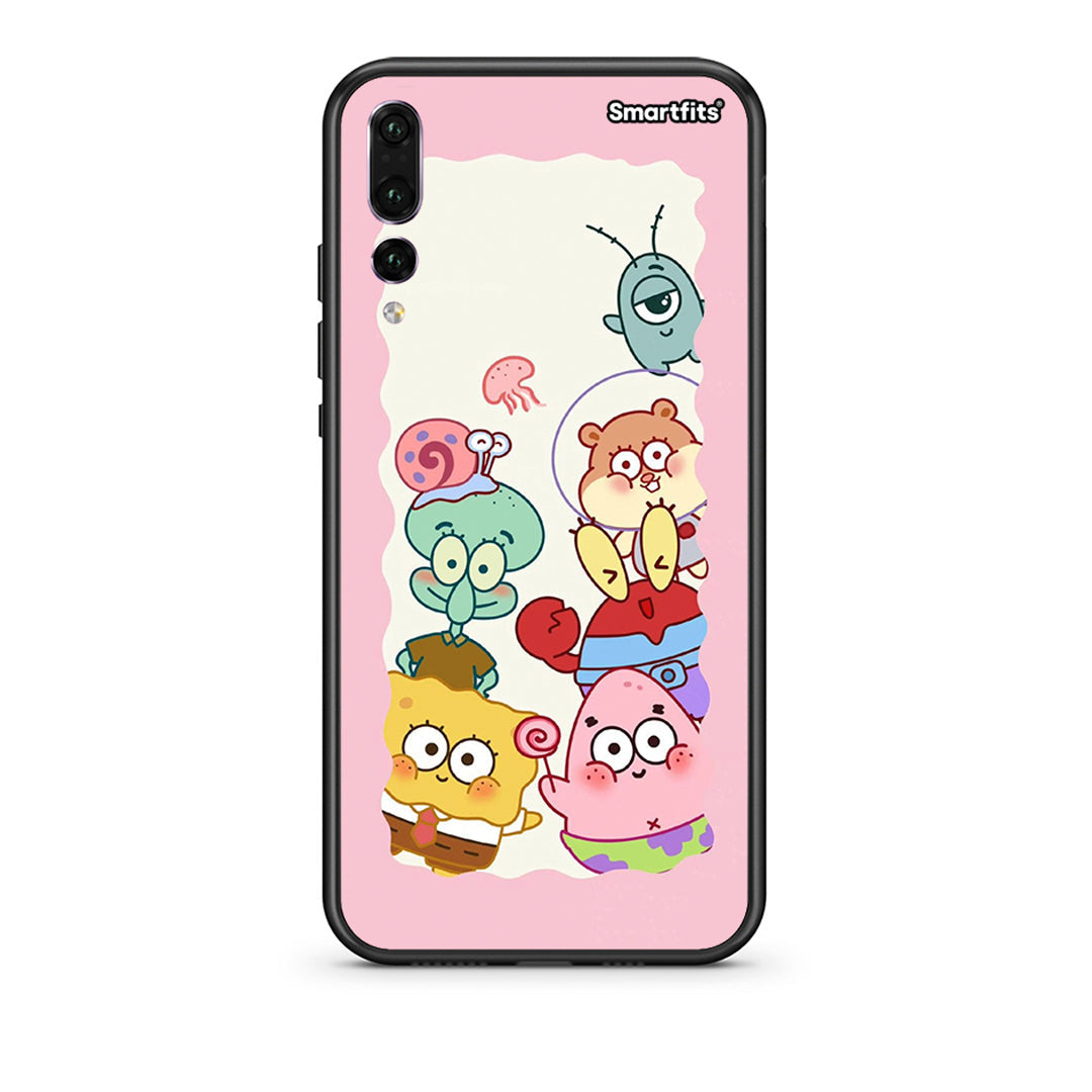 huawei p20 pro Cute Companion θήκη από τη Smartfits με σχέδιο στο πίσω μέρος και μαύρο περίβλημα | Smartphone case with colorful back and black bezels by Smartfits