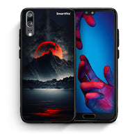 Thumbnail for Θήκη Huawei P20 Red Full Moon από τη Smartfits με σχέδιο στο πίσω μέρος και μαύρο περίβλημα | Huawei P20 Red Full Moon case with colorful back and black bezels