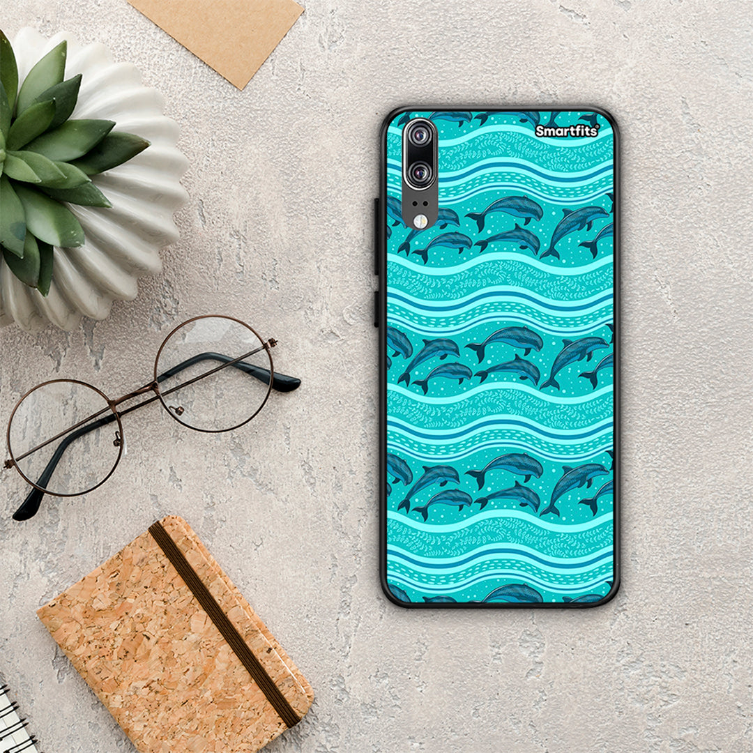 Swimming Dolphins - Huawei P20 case