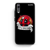 Thumbnail for Huawei P20 Unicorn Deadpool θήκη από τη Smartfits με σχέδιο στο πίσω μέρος και μαύρο περίβλημα | Smartphone case with colorful back and black bezels by Smartfits