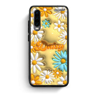 Thumbnail for Huawei P30 Bubble Daisies θήκη από τη Smartfits με σχέδιο στο πίσω μέρος και μαύρο περίβλημα | Smartphone case with colorful back and black bezels by Smartfits