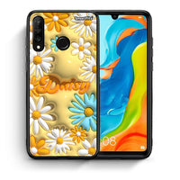 Thumbnail for Θήκη Huawei P30 Lite Bubble Daisies από τη Smartfits με σχέδιο στο πίσω μέρος και μαύρο περίβλημα | Huawei P30 Lite Bubble Daisies case with colorful back and black bezels