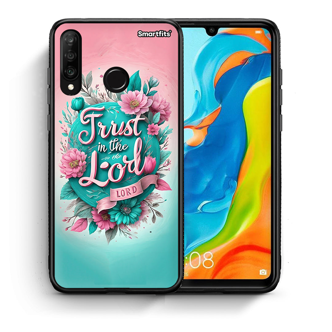 Θήκη Huawei P30 Lite Lord Trust από τη Smartfits με σχέδιο στο πίσω μέρος και μαύρο περίβλημα | Huawei P30 Lite Lord Trust case with colorful back and black bezels