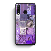 Thumbnail for Huawei P30 Lite Purple Aesthetic Collage θήκη από τη Smartfits με σχέδιο στο πίσω μέρος και μαύρο περίβλημα | Smartphone case with colorful back and black bezels by Smartfits