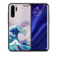 Thumbnail for Θήκη Huawei P30 Pro Blue Waves από τη Smartfits με σχέδιο στο πίσω μέρος και μαύρο περίβλημα | Huawei P30 Pro Blue Waves case with colorful back and black bezels