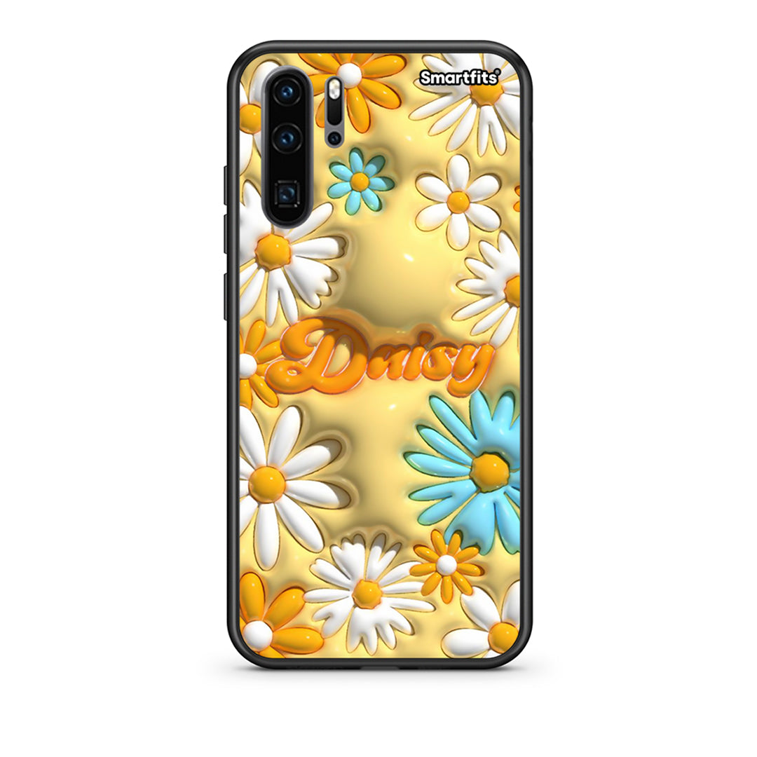 Huawei P30 Pro Bubble Daisies θήκη από τη Smartfits με σχέδιο στο πίσω μέρος και μαύρο περίβλημα | Smartphone case with colorful back and black bezels by Smartfits