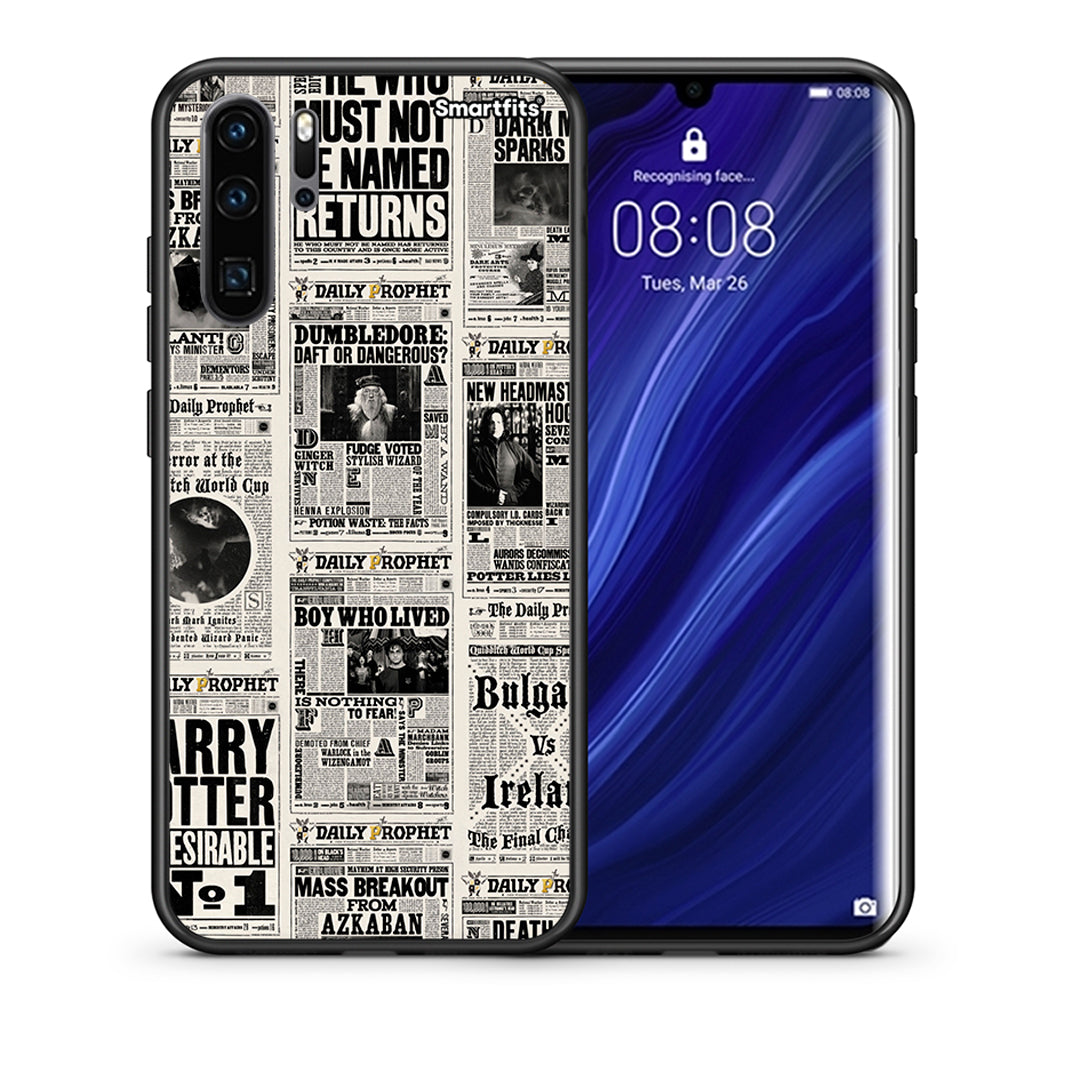 Θήκη Huawei P30 Pro Harry Paper από τη Smartfits με σχέδιο στο πίσω μέρος και μαύρο περίβλημα | Huawei P30 Pro Harry Paper case with colorful back and black bezels