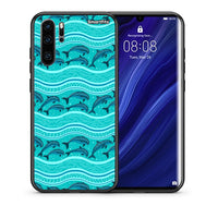 Thumbnail for Θήκη Huawei P30 Pro Swimming Dolphins από τη Smartfits με σχέδιο στο πίσω μέρος και μαύρο περίβλημα | Huawei P30 Pro Swimming Dolphins case with colorful back and black bezels