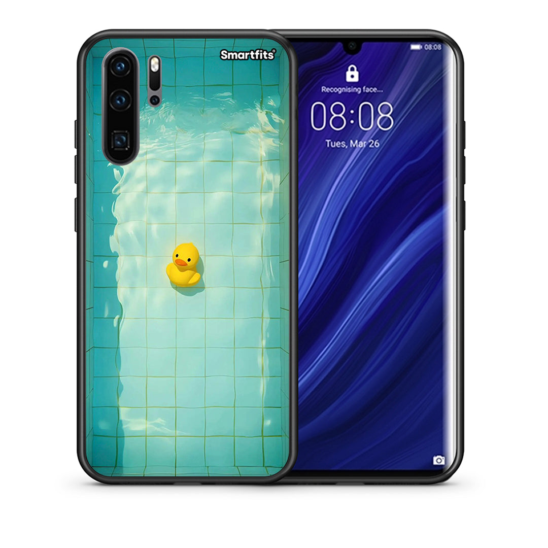 Θήκη Huawei P30 Pro Yellow Duck από τη Smartfits με σχέδιο στο πίσω μέρος και μαύρο περίβλημα | Huawei P30 Pro Yellow Duck case with colorful back and black bezels