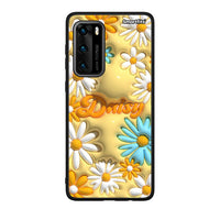 Thumbnail for Huawei P40 Bubble Daisies θήκη από τη Smartfits με σχέδιο στο πίσω μέρος και μαύρο περίβλημα | Smartphone case with colorful back and black bezels by Smartfits