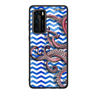 Thumbnail for Huawei P40 Chevron Devilfish θήκη από τη Smartfits με σχέδιο στο πίσω μέρος και μαύρο περίβλημα | Smartphone case with colorful back and black bezels by Smartfits