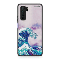 Thumbnail for Θήκη Huawei P40 Lite 5G Blue Waves από τη Smartfits με σχέδιο στο πίσω μέρος και μαύρο περίβλημα | Huawei P40 Lite 5G Blue Waves Case with Colorful Back and Black Bezels