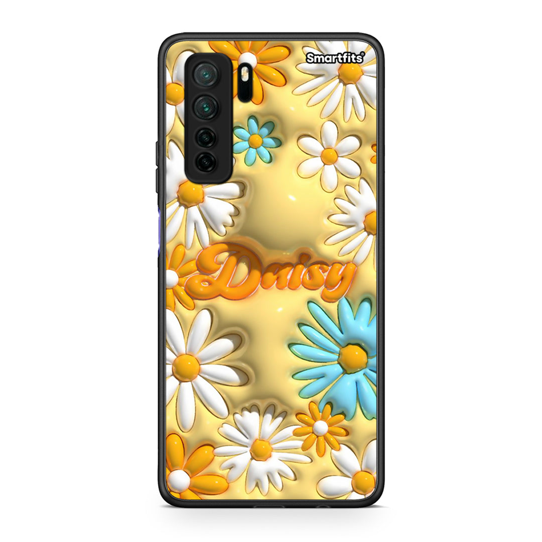 Θήκη Huawei P40 Lite 5G Bubble Daisies από τη Smartfits με σχέδιο στο πίσω μέρος και μαύρο περίβλημα | Huawei P40 Lite 5G Bubble Daisies Case with Colorful Back and Black Bezels