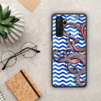 Thumbnail for Θήκη Huawei P40 Lite 5G Chevron Devilfish από τη Smartfits με σχέδιο στο πίσω μέρος και μαύρο περίβλημα | Huawei P40 Lite 5G Chevron Devilfish Case with Colorful Back and Black Bezels