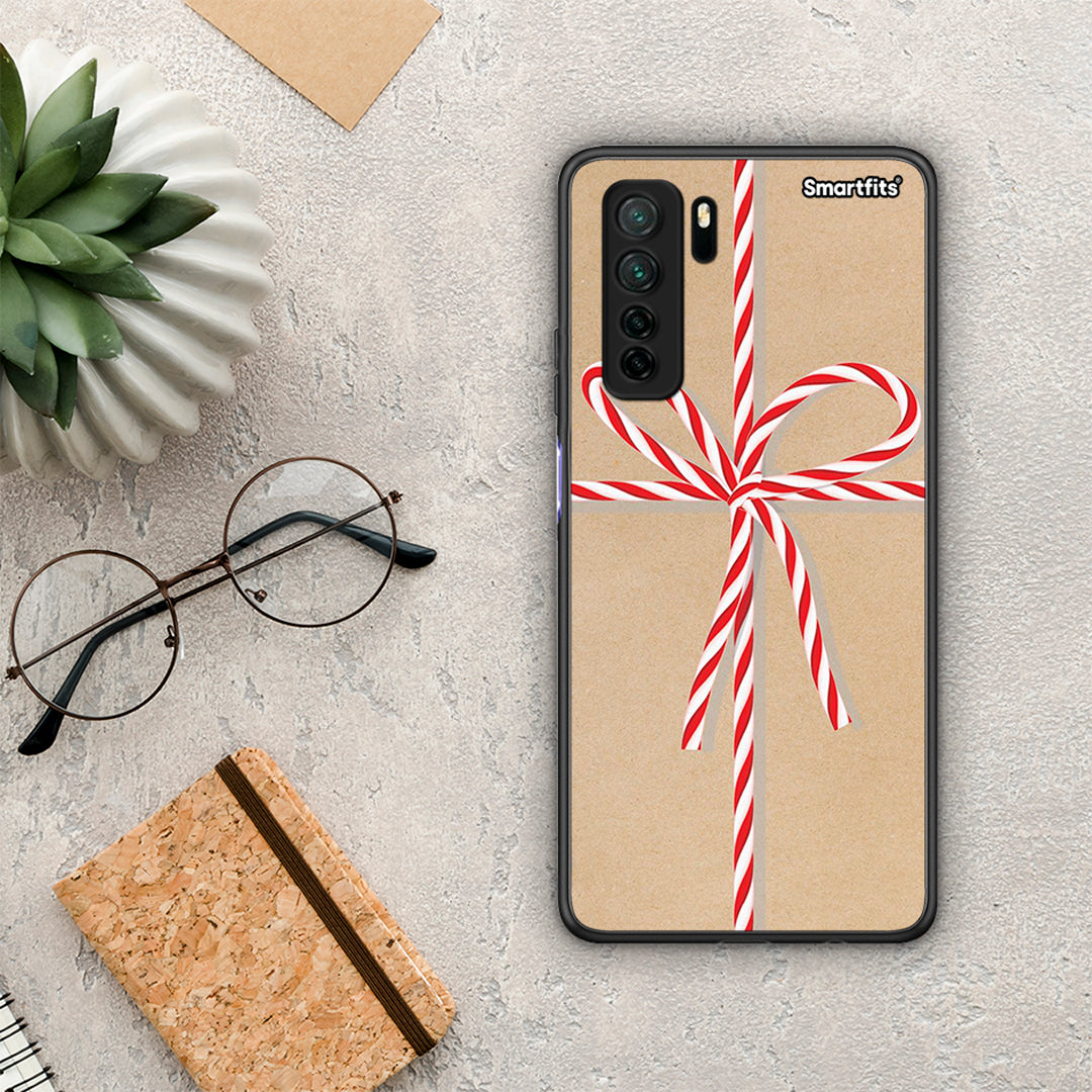 Θήκη Huawei P40 Lite 5G Christmas Gift από τη Smartfits με σχέδιο στο πίσω μέρος και μαύρο περίβλημα | Huawei P40 Lite 5G Christmas Gift Case with Colorful Back and Black Bezels