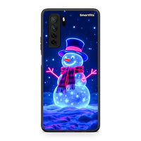 Thumbnail for Θήκη Huawei P40 Lite 5G Christmas Neon Snowman από τη Smartfits με σχέδιο στο πίσω μέρος και μαύρο περίβλημα | Huawei P40 Lite 5G Christmas Neon Snowman Case with Colorful Back and Black Bezels