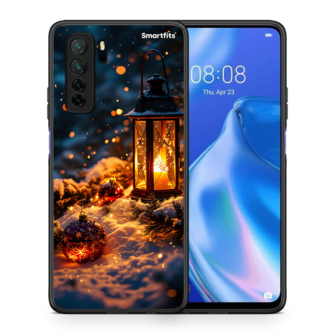 Θήκη Huawei P40 Lite 5G Christmas Ornaments από τη Smartfits με σχέδιο στο πίσω μέρος και μαύρο περίβλημα | Huawei P40 Lite 5G Christmas Ornaments Case with Colorful Back and Black Bezels