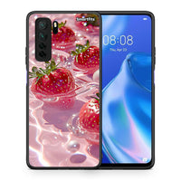 Thumbnail for Θήκη Huawei P40 Lite 5G Juicy Strawberries από τη Smartfits με σχέδιο στο πίσω μέρος και μαύρο περίβλημα | Huawei P40 Lite 5G Juicy Strawberries Case with Colorful Back and Black Bezels