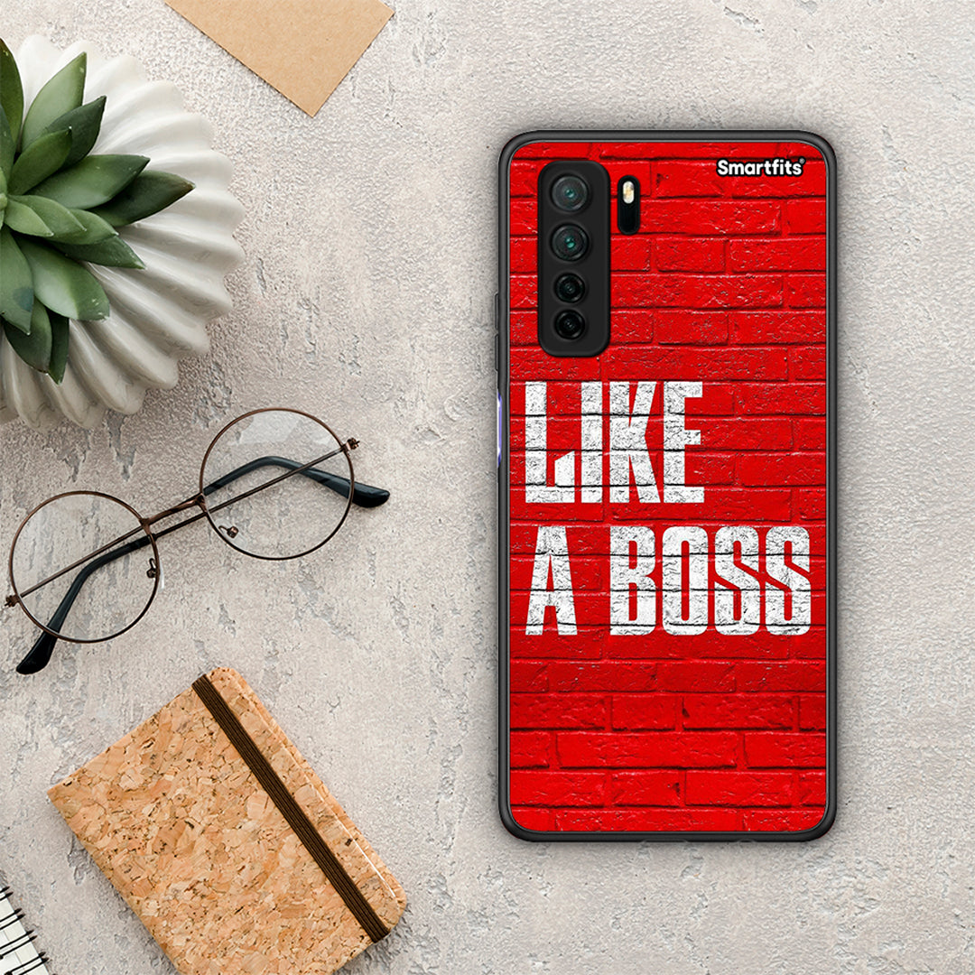 Θήκη Huawei P40 Lite 5G Like A Boss από τη Smartfits με σχέδιο στο πίσω μέρος και μαύρο περίβλημα | Huawei P40 Lite 5G Like A Boss Case with Colorful Back and Black Bezels