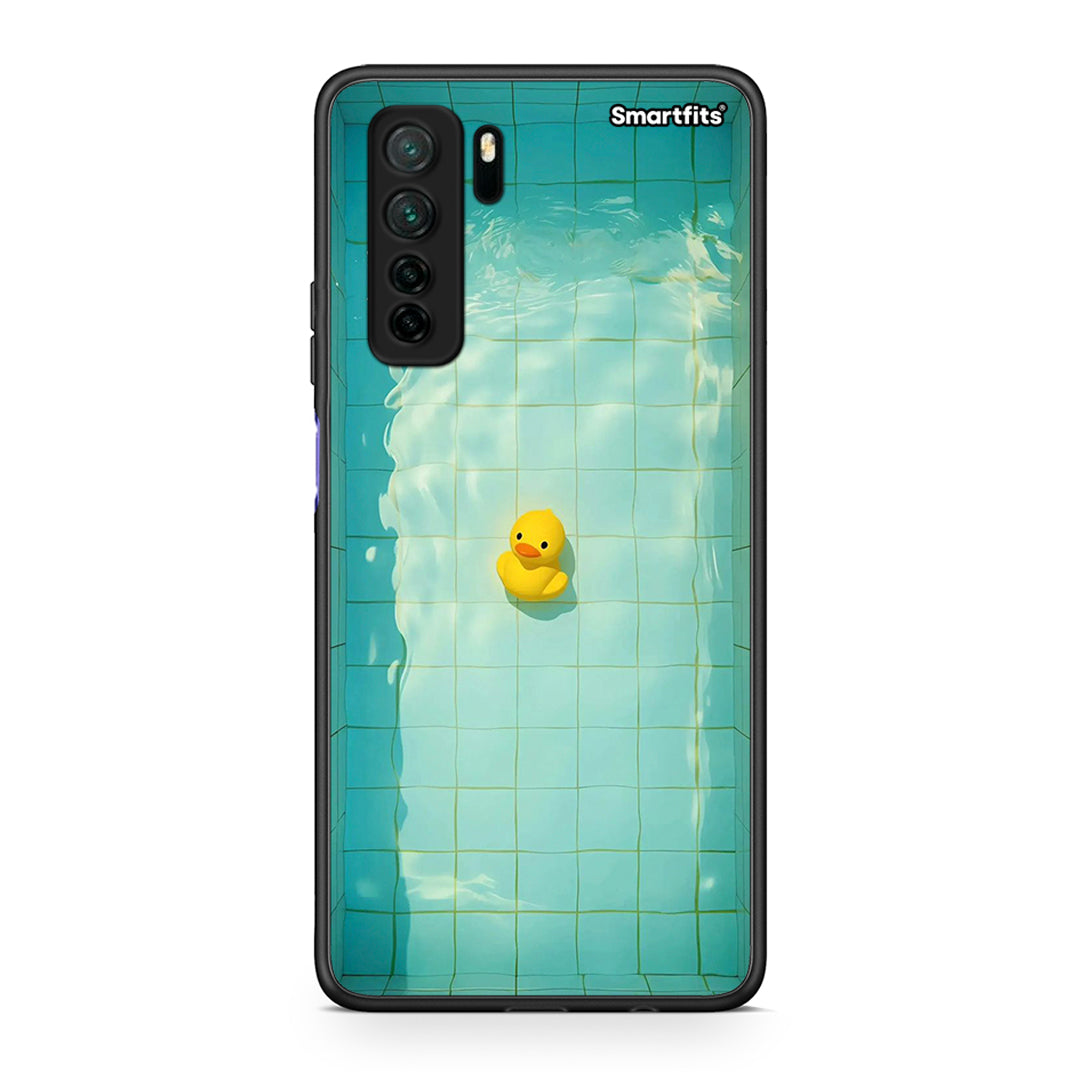 Θήκη Huawei P40 Lite 5G Yellow Duck από τη Smartfits με σχέδιο στο πίσω μέρος και μαύρο περίβλημα | Huawei P40 Lite 5G Yellow Duck Case with Colorful Back and Black Bezels