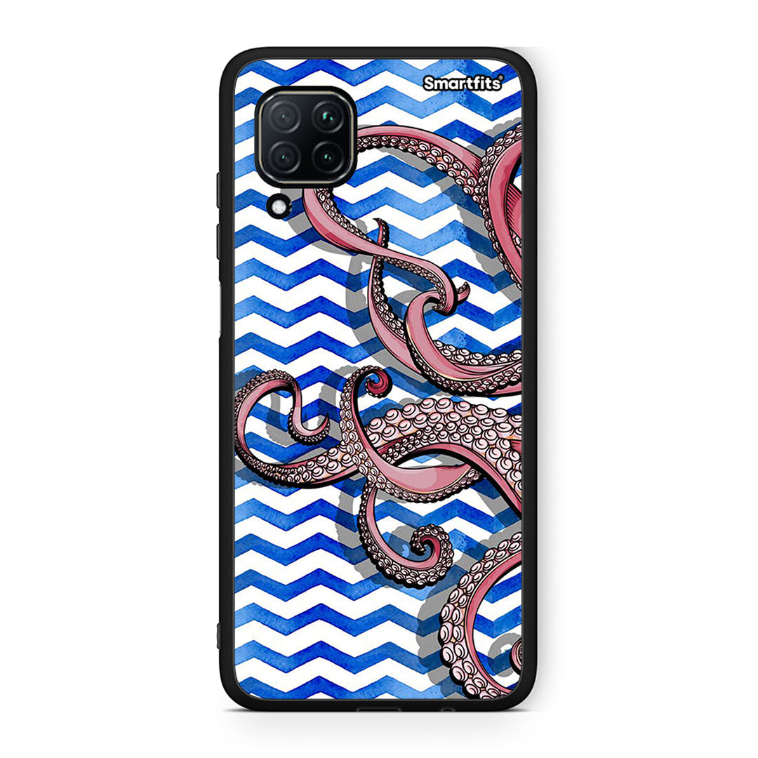 Huawei P40 Lite Chevron Devilfish θήκη από τη Smartfits με σχέδιο στο πίσω μέρος και μαύρο περίβλημα | Smartphone case with colorful back and black bezels by Smartfits