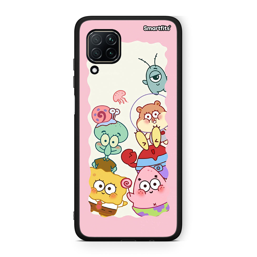 Huawei P40 Lite Cute Companion θήκη από τη Smartfits με σχέδιο στο πίσω μέρος και μαύρο περίβλημα | Smartphone case with colorful back and black bezels by Smartfits