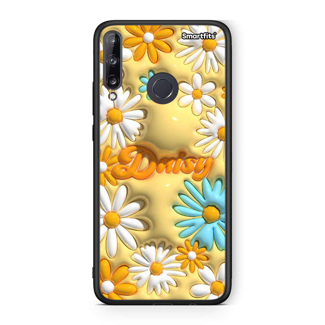 Huawei P40 Lite E Bubble Daisies θήκη από τη Smartfits με σχέδιο στο πίσω μέρος και μαύρο περίβλημα | Smartphone case with colorful back and black bezels by Smartfits