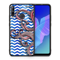 Thumbnail for Θήκη Huawei P40 Lite E Chevron Devilfish από τη Smartfits με σχέδιο στο πίσω μέρος και μαύρο περίβλημα | Huawei P40 Lite E Chevron Devilfish case with colorful back and black bezels