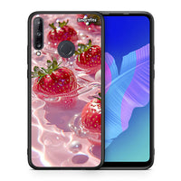 Thumbnail for Θήκη Huawei P40 Lite E Juicy Strawberries από τη Smartfits με σχέδιο στο πίσω μέρος και μαύρο περίβλημα | Huawei P40 Lite E Juicy Strawberries case with colorful back and black bezels