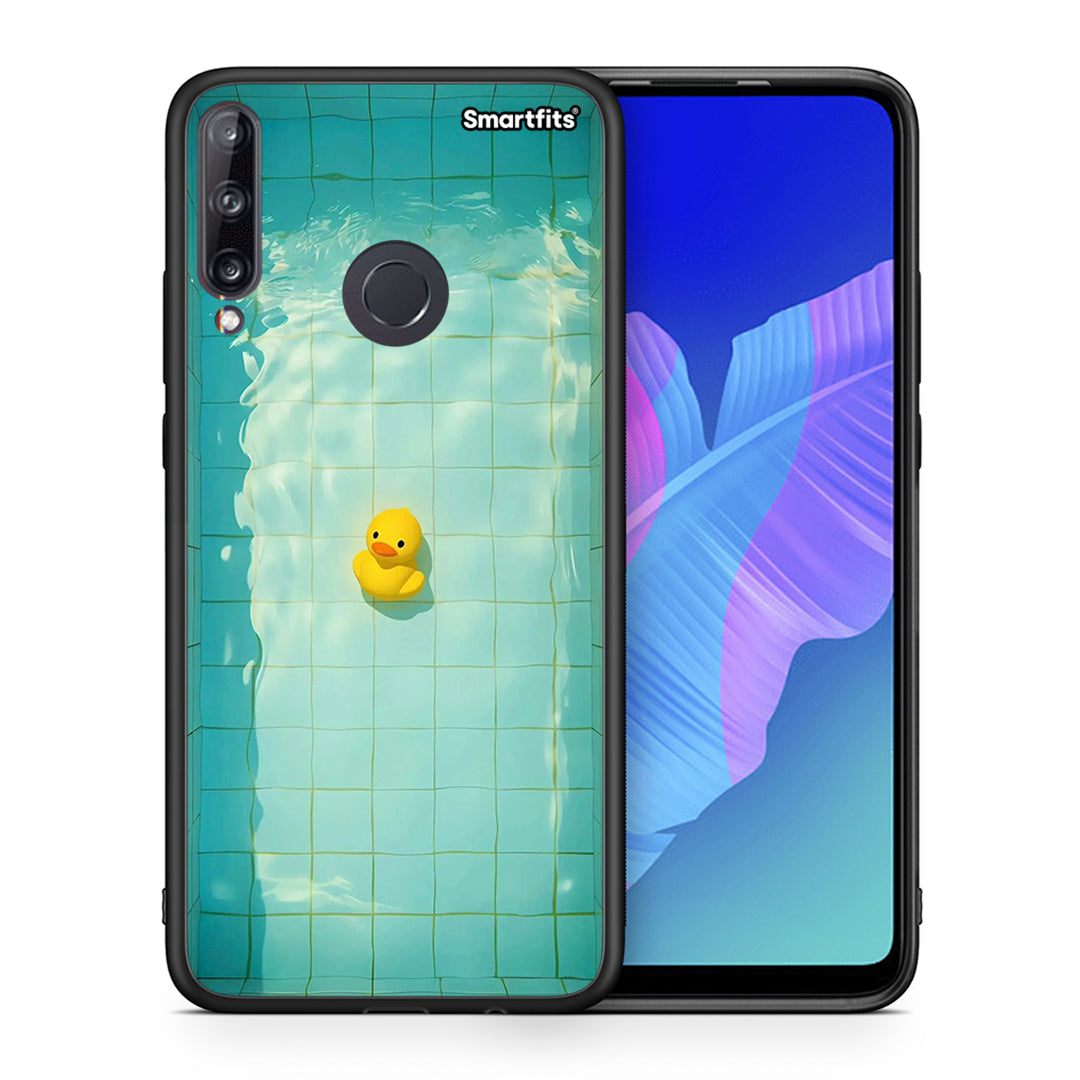 Θήκη Huawei P40 Lite E Yellow Duck από τη Smartfits με σχέδιο στο πίσω μέρος και μαύρο περίβλημα | Huawei P40 Lite E Yellow Duck case with colorful back and black bezels