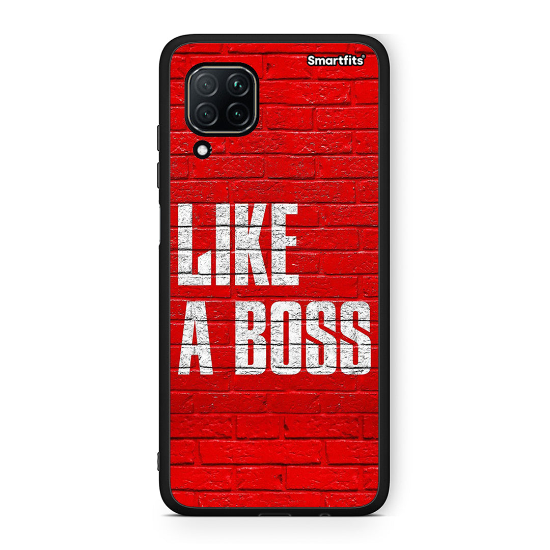 Huawei P40 Lite Like A Boss θήκη από τη Smartfits με σχέδιο στο πίσω μέρος και μαύρο περίβλημα | Smartphone case with colorful back and black bezels by Smartfits