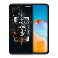 Thumbnail for Θήκη Huawei P40 Lite Skull King Ace από τη Smartfits με σχέδιο στο πίσω μέρος και μαύρο περίβλημα | Huawei P40 Lite Skull King Ace case with colorful back and black bezels